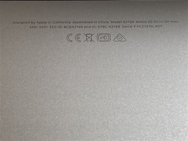 【中古】【安心保証】 MacBookPro 2019年 MUHN2J/A