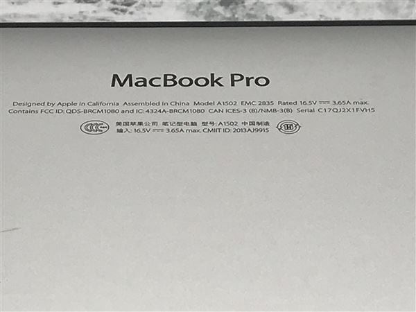 yÁzySۏ؁z MacBookPro 2015N MF840J/A