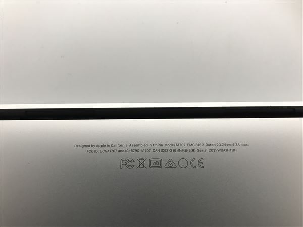 �y���Áz�y���S�ۏ؁z MacBookPro 2017�N MPTV2J/A
