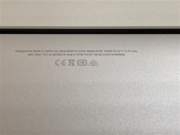 【中古】【安心保証】 MacBookPro 2019年 MVVM2J/A