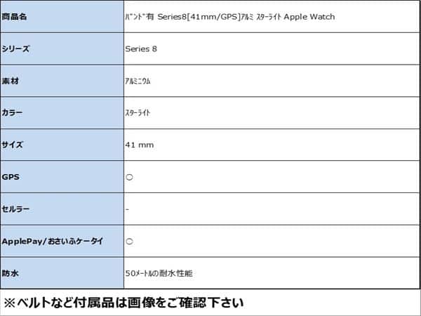 �y���Áz�y���S�ۏ؁z Series8[41mm/GPS]�A���~ �X�^�[���C�g Apple Watch