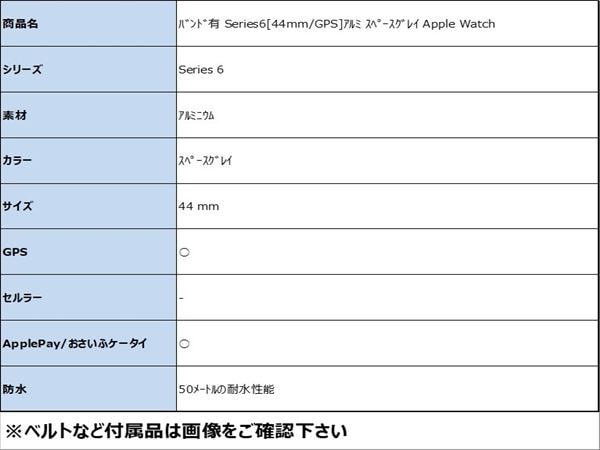 �y���Áz�y���S�ۏ؁z Series6[44mm/GPS]�A���~ �X�y�[�X�O���C Apple Watch