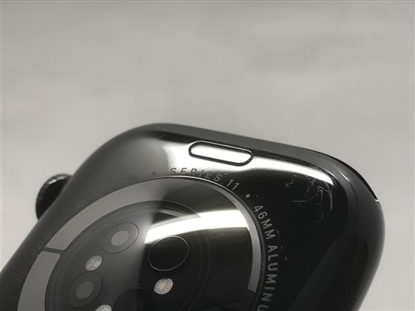 �y���Áz�y���S�ۏ؁z Series11[46mm/�Z�����[]�A���~ �W�F�b�g�u���b�N Apple Watch