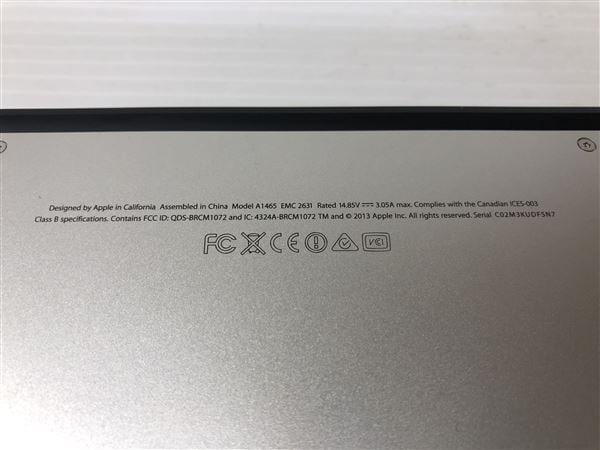 【中古】【安心保証】 MacBookAir 2013年 MD711J/A