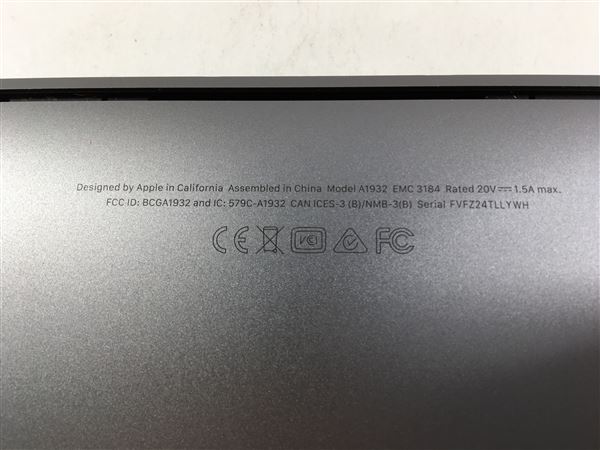 【中古】【安心保証】 MacBookAir 2019年 MVFJ2J/A