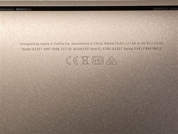 【中古】【安心保証】 MacBookAir 2020年 MGND3J/A