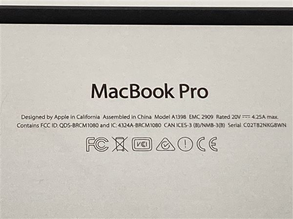 yÁzySۏ؁z MacBookPro 2015N MJLQ2J/A