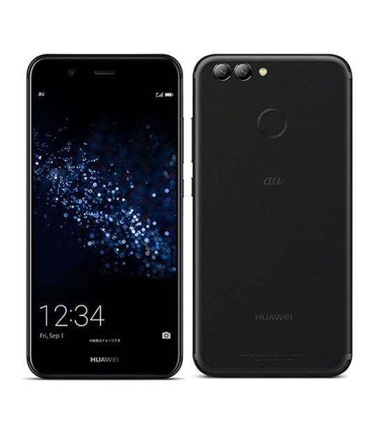au HUAWEI nova 2 HWV31 Black SIMフリー　中古 HUAWEI nova 2 HWV31 au [グラファイトブラック] 中古(白ロム