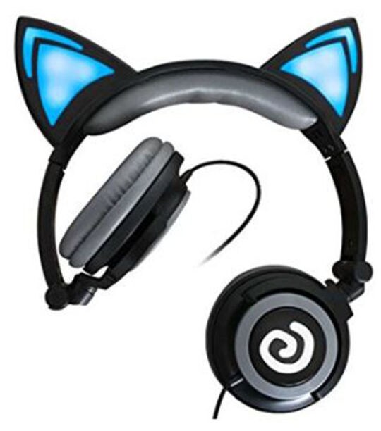 送料無料 光る 猫耳 ネコミミ ゲーミング ヘッドセット