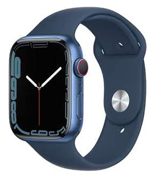 �y���Áz�y���S�ۏ؁z Series7[45mm/�Z�����[]�A���~ �u���[ Apple Watch